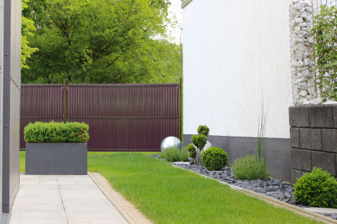 Osłona z listew 123cm standard, do paneli drucianych, jasny brąz Osłona z listew 123cm standard, do paneli drucianych, jasny brąz