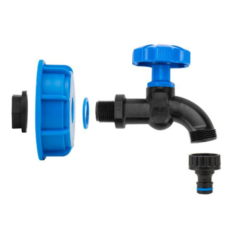 Zestaw IBC nakrętka GW S60x6 z kranem GZ 1/2" Zestaw IBC nakrętka GW S60x6 z kranem GZ 1/2"