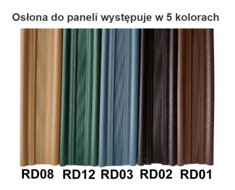 Osłona z listew 123cm szerokich, do paneli drucianych, zielona Osłona z listew 123cm szerokich, do paneli drucianych, zielona