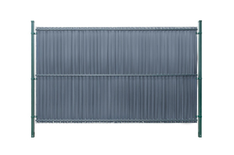 Osłona z listew 123cm szerokich, do paneli drucianych, szara Osłona z listew 123cm szerokich, do paneli drucianych, szara