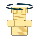 Tłumik hałasu mosiężny regulowany 1/2" Tłumik hałasu mosiężny regulowany 1/2"