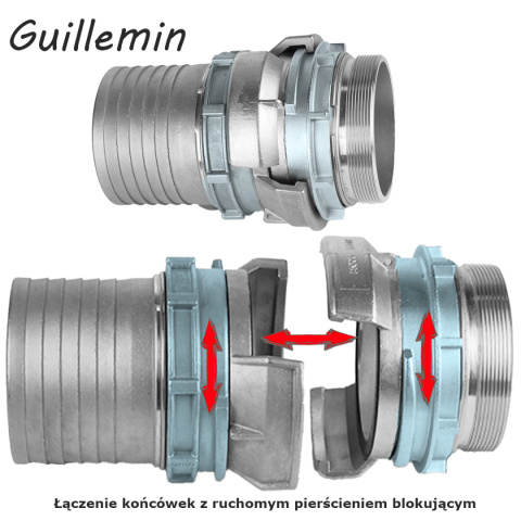 Końcówka z kołnierzem i zamkiem Guillemin DN50 Końcówka z kołnierzem i zamkiem Guillemin DN50