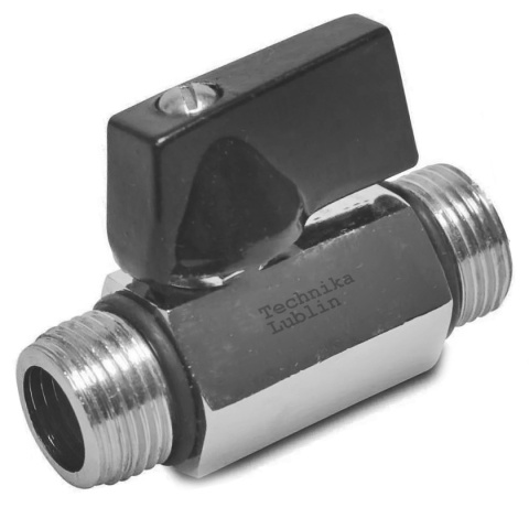 Zawór kulowy mini 1/2" GZ/GZ 15bar typ410 Zawór kulowy mini 1/2" GZ/GZ 15bar typ410