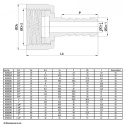 Końcówka węża 50mm x gw 2" Polipropylen 6bar