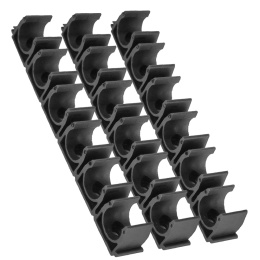 3x Listwa mocująca przewodu 10mm, 6 gniazd