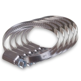 5x opaska ślimakowa 140-160 W4 nierdzewna