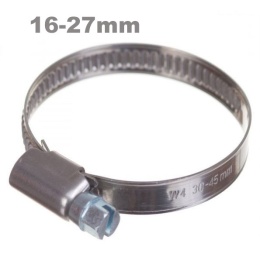 Opaska ślimakowa W4 16-27 nierdzewna