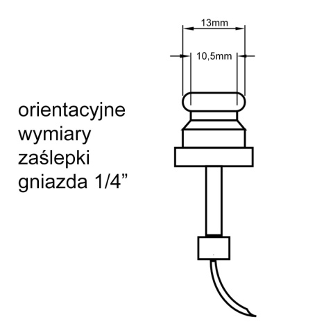 Zaślepka gniazd szybkozłącza czerwona 1/4" Zaślepka gniazd szybkozłącza czerwona 1/4"