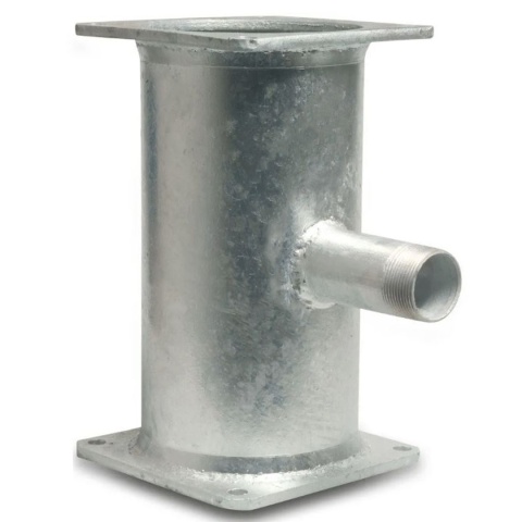 Trójnik T, 2xkołnierz 8", gwint zewnętrzny 2.1/2"