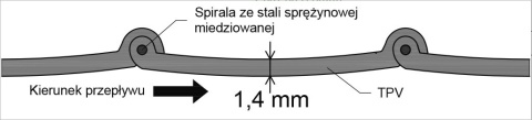 Wąż dolot snorkel nagrzewnica 1,4 170mm