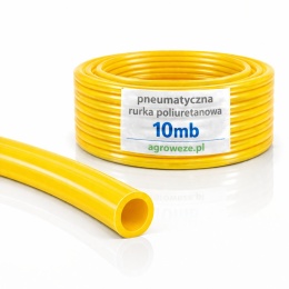 10mb przewód pneumatyczny poliuretan 6x4 żółty