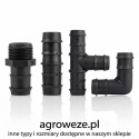 10szt. trójników 25mm, wciskane do nawodnień