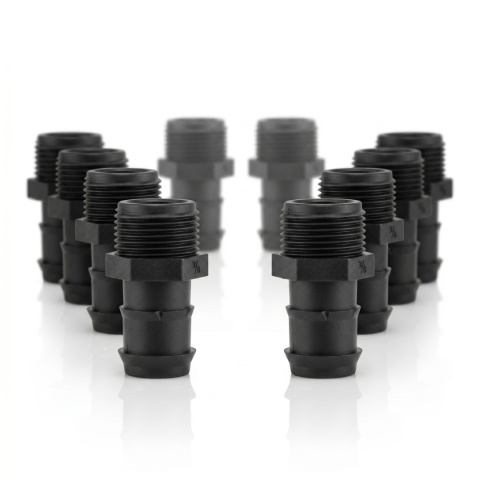 10szt. złączek prostych do rury 20mm - GZ1/2", wciskane do nawodnień