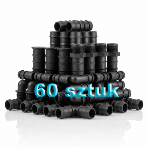 60szt. złączek wciskanych 20mm do nawodnień