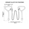 Klucz kanałowy do włazu studzienki