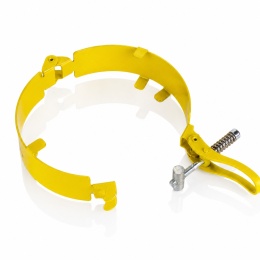 Obejma blaszana złączy strażackich Storz 110 Yellow