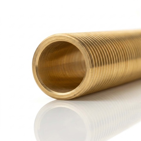 Rura mosiężna 1.1/2" L-1000mm 40bar, cała gwintowana