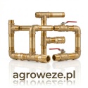 Rura mosiężna 1.1/2" L-1000mm 40bar, cała gwintowana