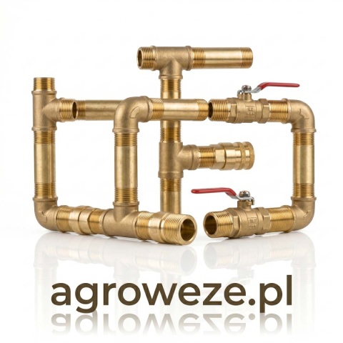 Rura mosiężna 1.1/2" L-1000mm 40bar, cała gwintowana