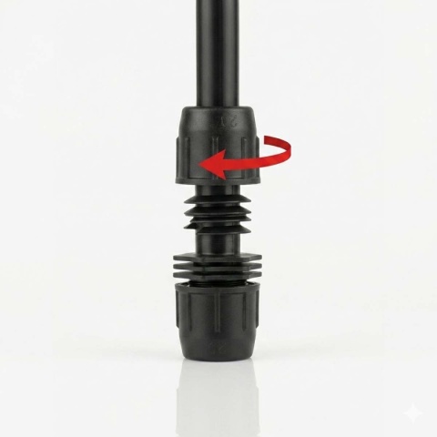 10szt kolanek QJ do rury 20mm, z nakrętkami