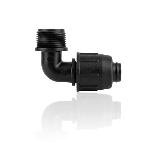 10szt kolanek QJ z gwintem 3/4" do rury 20mm, z nakrętkami