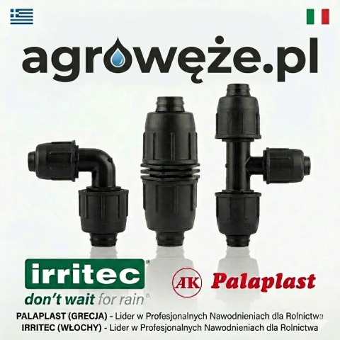 10szt. złączek prostych do rury 25mm, wciskane do nawodnień